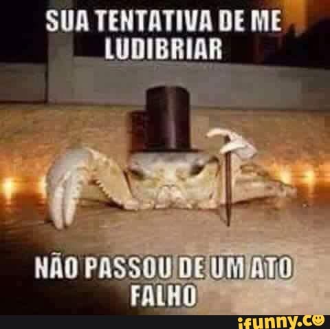 SUA TENTATIVA DE ME
LUDIBRIAR