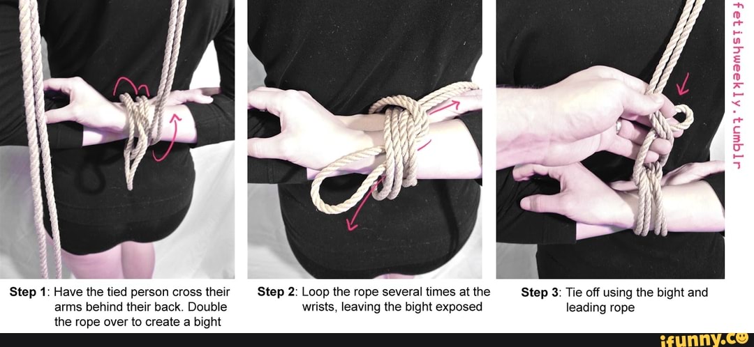 Step1 Have the Hed person cross mew arms behmd their back Double the rope o...