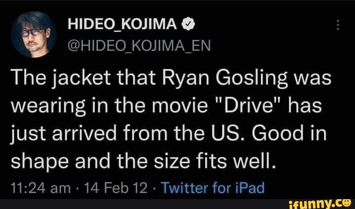 Hideo Kojima Daily Musings Posted on Twitter