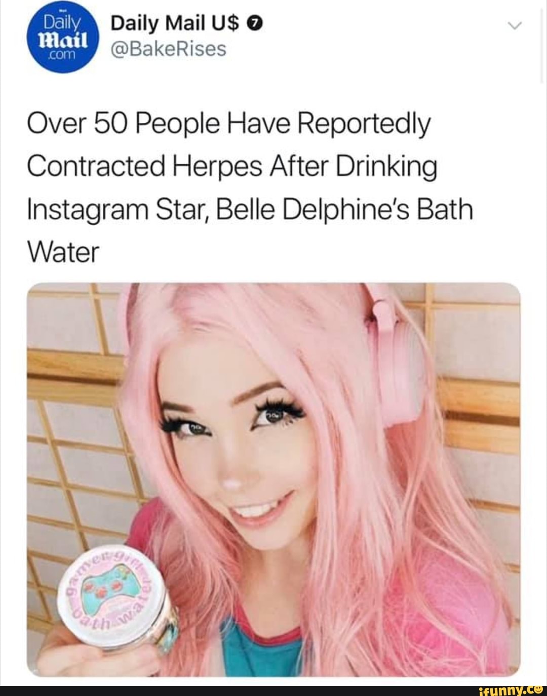 Over People Have Reportedly Contracted Herpes After Drinking Instagram Star Belle Delphine S