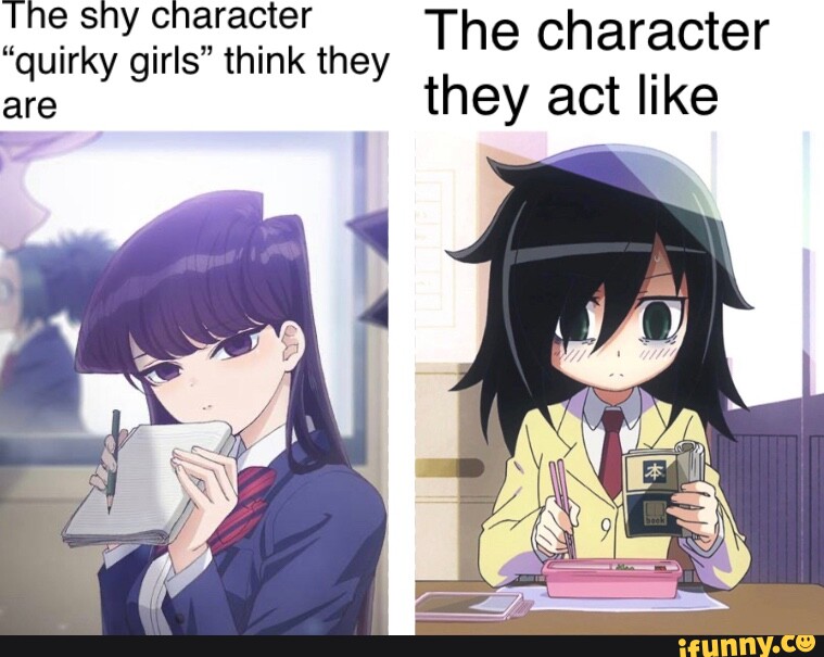 The shy character 