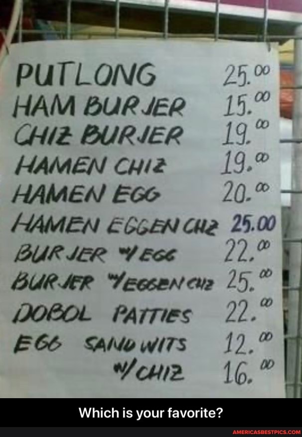 PUT LONG HAM BUR BYRIER
HAMEN
HAMEN
Yece
BURR
Parries
FF
HAMEN EGG
Your
Which is your favorite? - Which is your favorite?