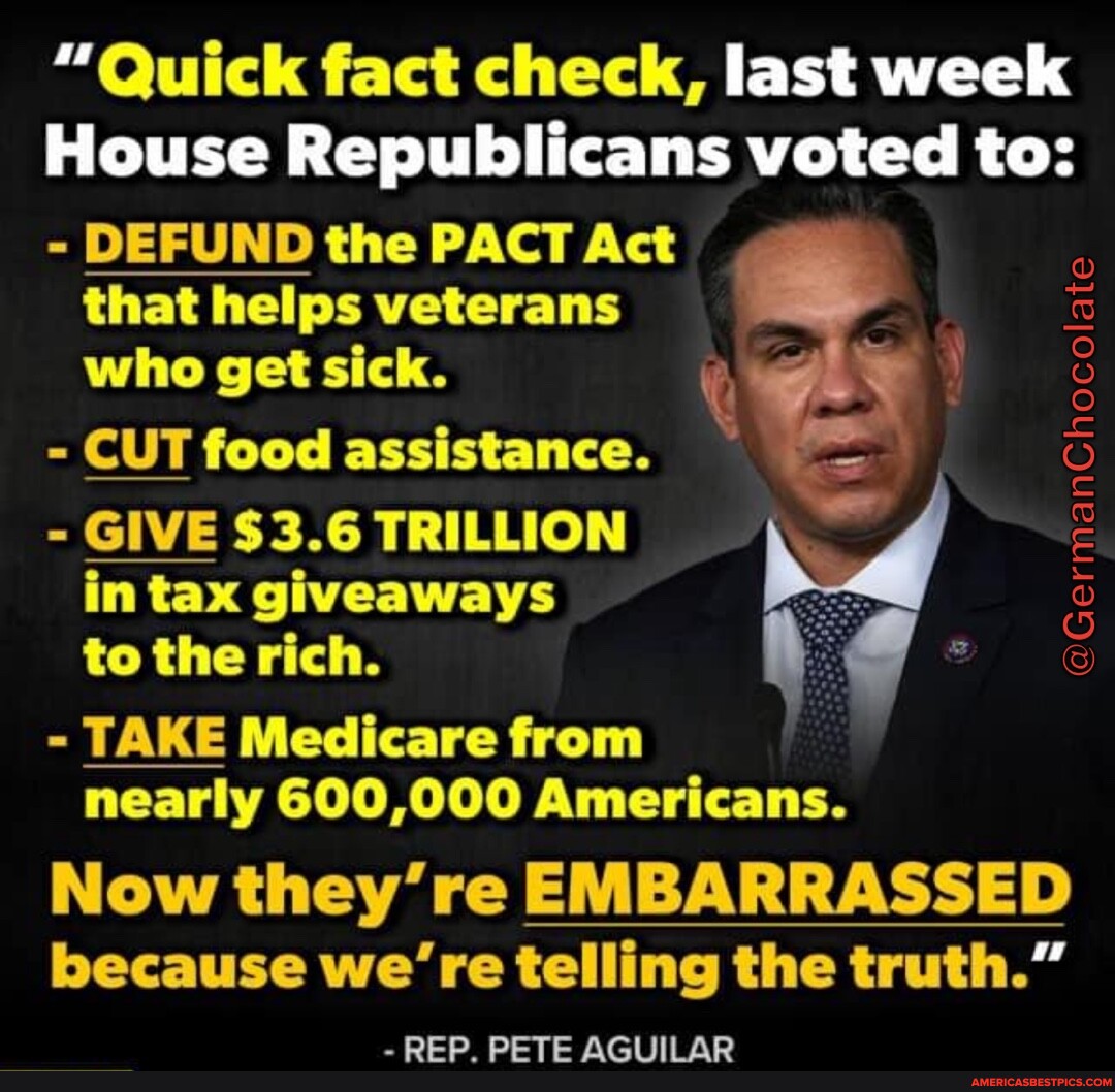 "Quick Fact Check, Last Week House Republicans Voted To: - DEFUND The ...