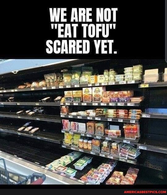 WE ARE NOT "EAT TOFU" SCARED YET. America’s best pics and videos