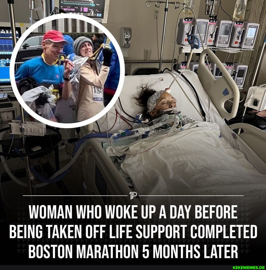 WOMAN WHO WOKE UP A DAY BEFORE BEING TAKEN OFF LIFE SUPPORT COMPLETED BOSTON MAR