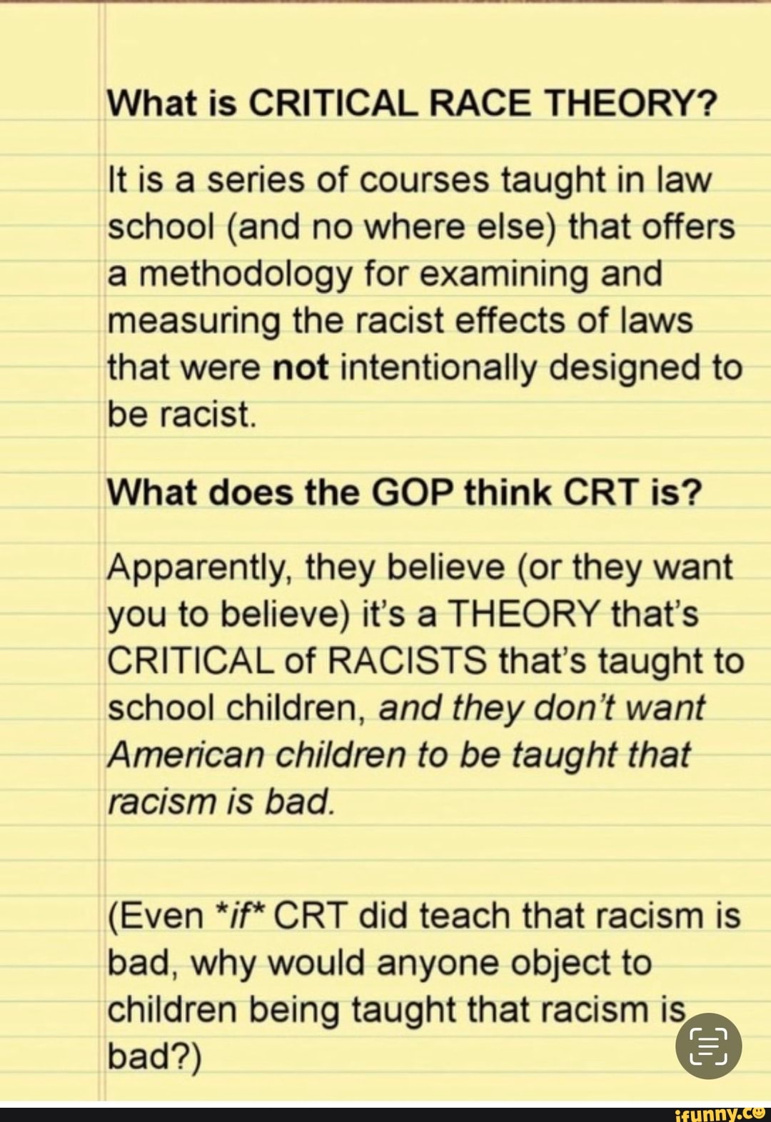 What Is CRITICAL RACE THEORY It Is A Series Of Courses Taught In Law