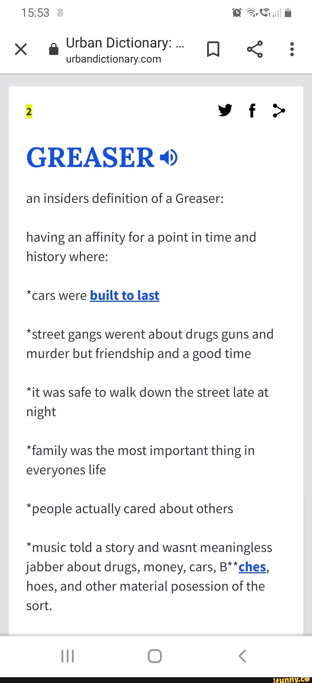 GREASER © an insiders definition of a Greaser having an affinity for a