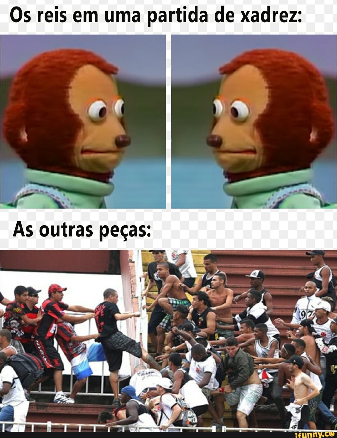 Os reis em uma partida de xadrez:
outras