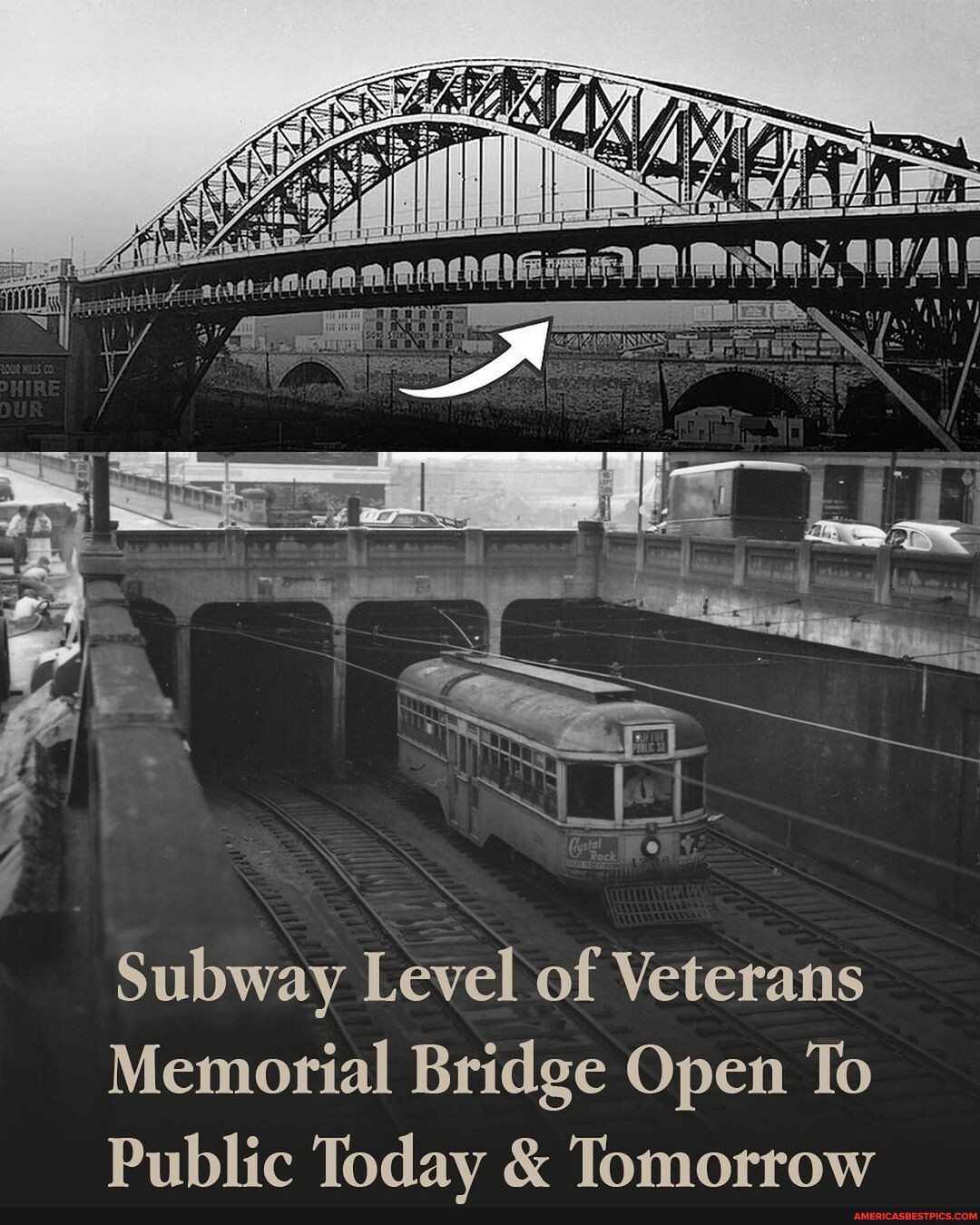 Cleveland’s abandoned streetcar subway underneath the Veterans Memorial