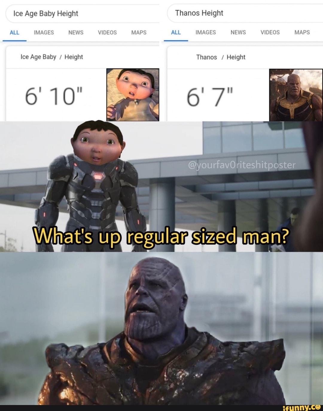 Ice Age Baby Height Thanos Height Ice Age Baby Height Thanos Height