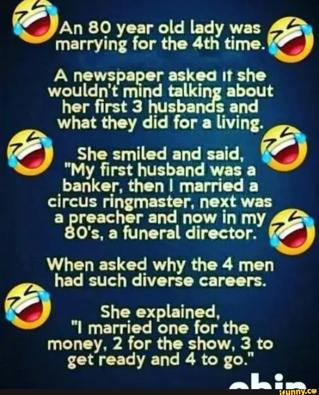 An 80 Year Old Lady Was Marrying For The Time. A Newspaper Asked It She 