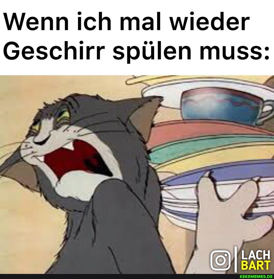 Wenn ich mal wieder
Geschirr spülen m) muss:
(O) I LACH