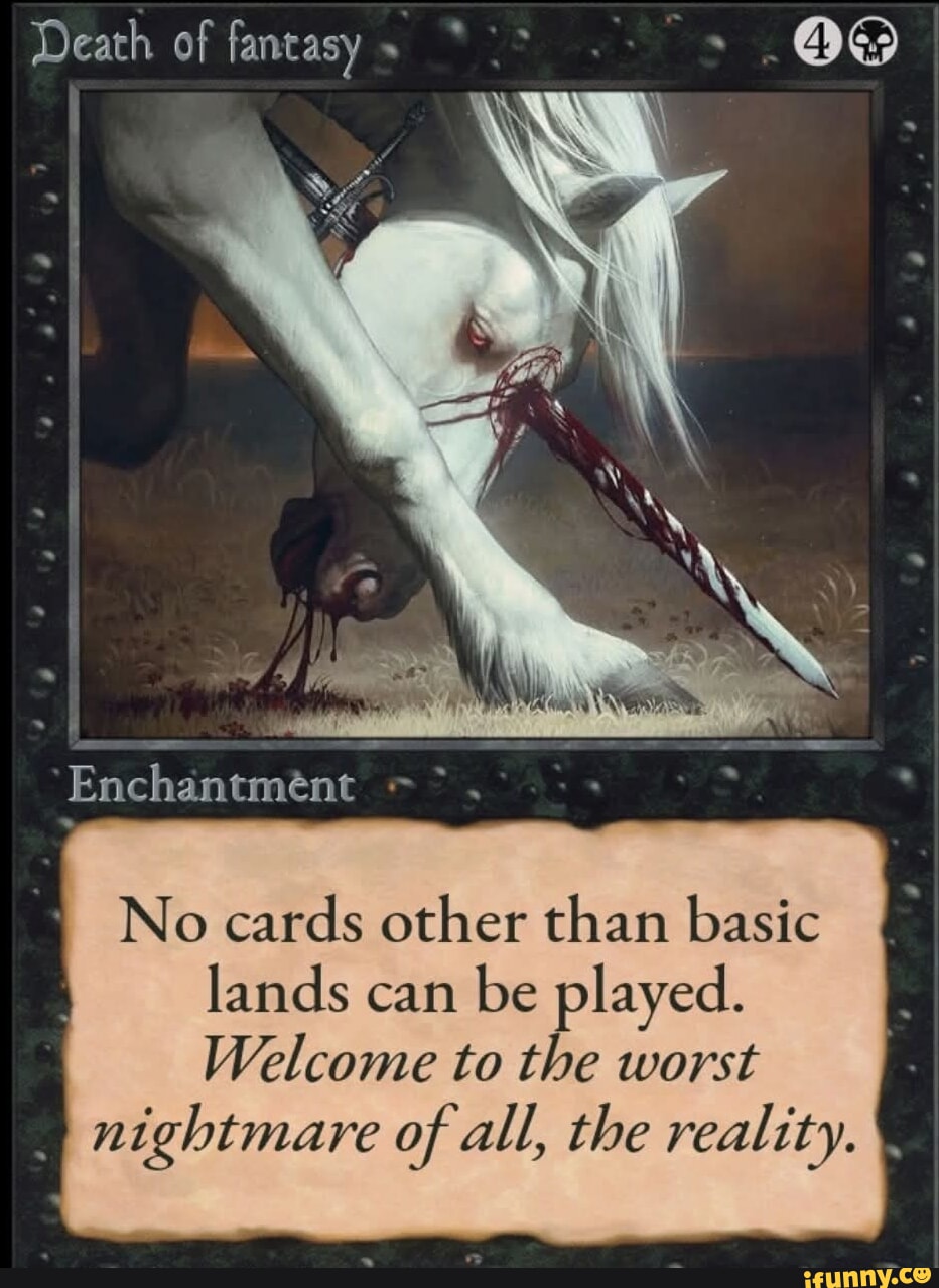 mtg death of fantasy card Death of fantasy