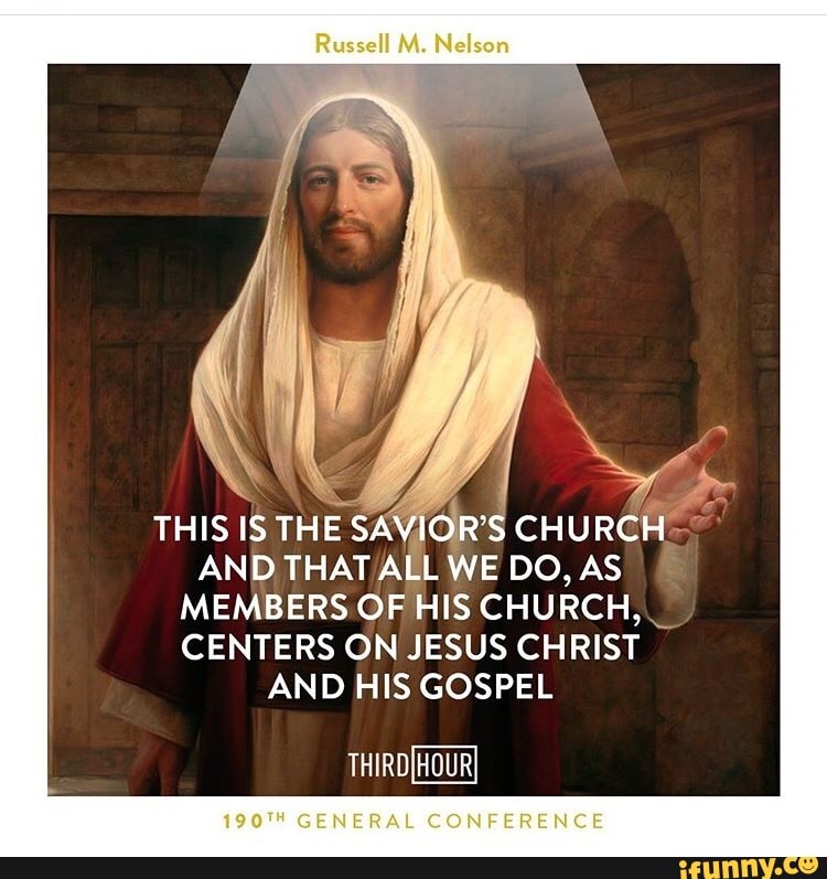 THIS IS THE SAVIOR'S CHURCH
AND THAT/ALL WE DO, AS
MEMBERS OF HIS
CHURCH,
CENTERS ON JESUS
CHRIST
AND HIS GOSPEL