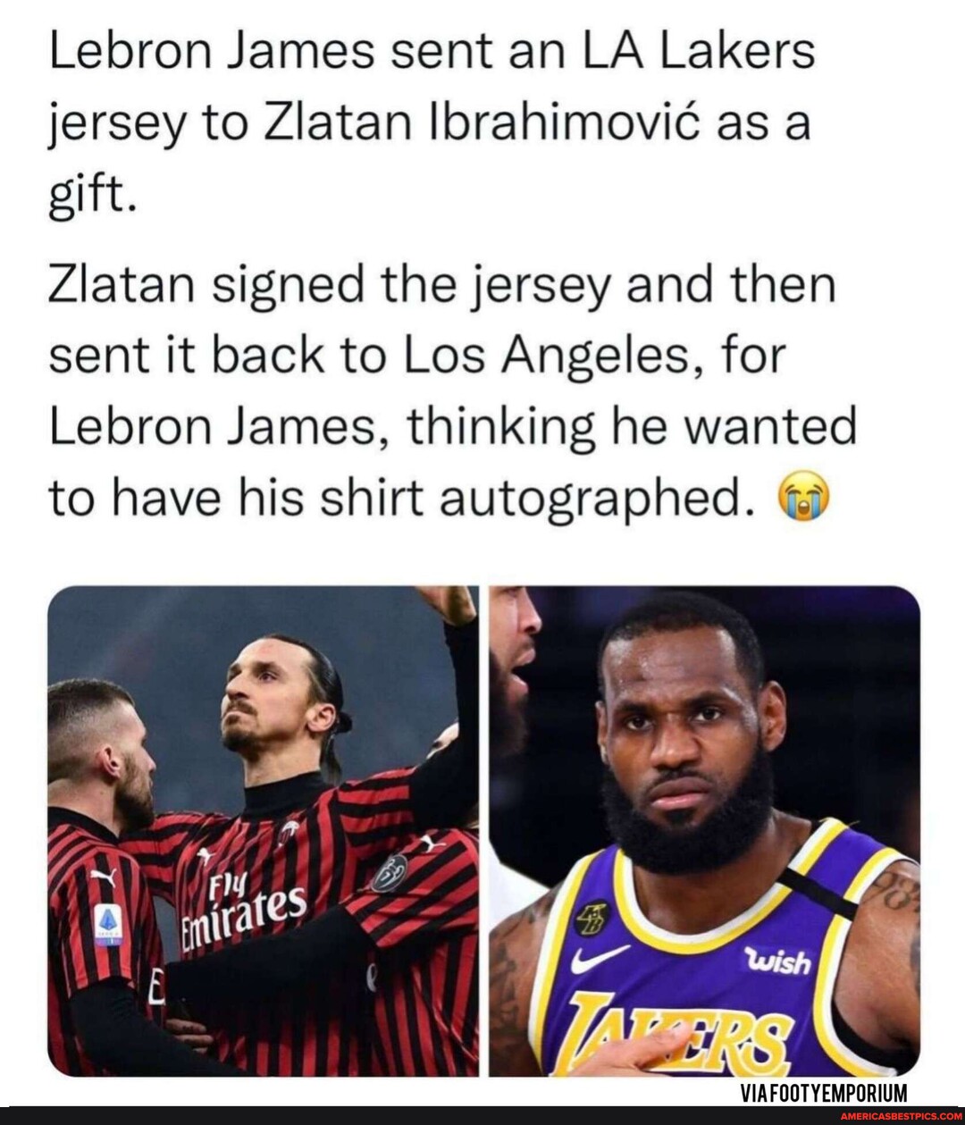 Confidence Is KEY Zlatan Ibrahimović Gets Jersey From LeBron James, Signs  It & Sends It BACK 