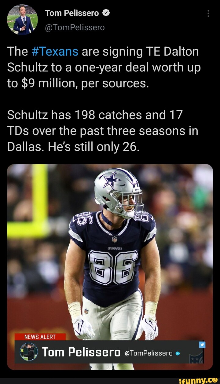 Dallas Cowboys TE Dalton Schultz signs with Houston Texans