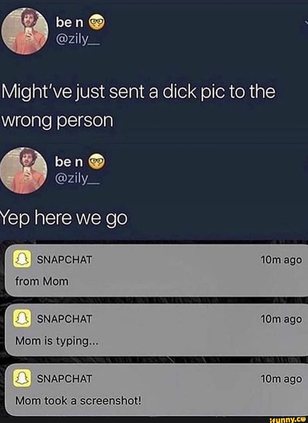 Son accidentally sends mom a dick picture
