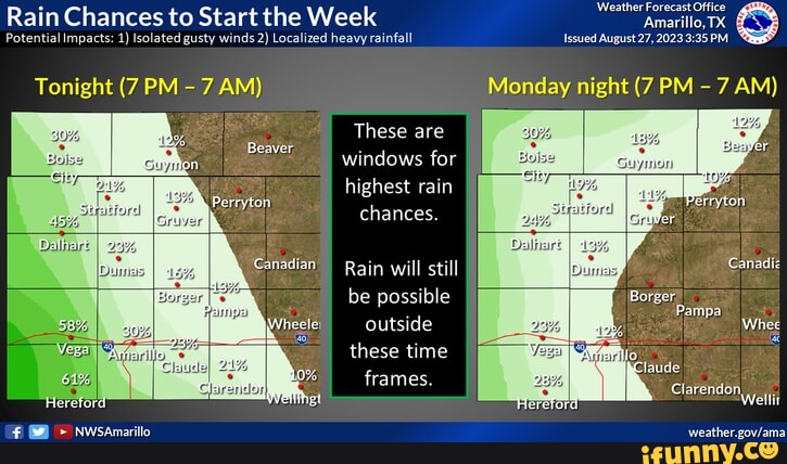 Rain Chances to Start the Week Forecast Office Potential Impacts: 1 ...