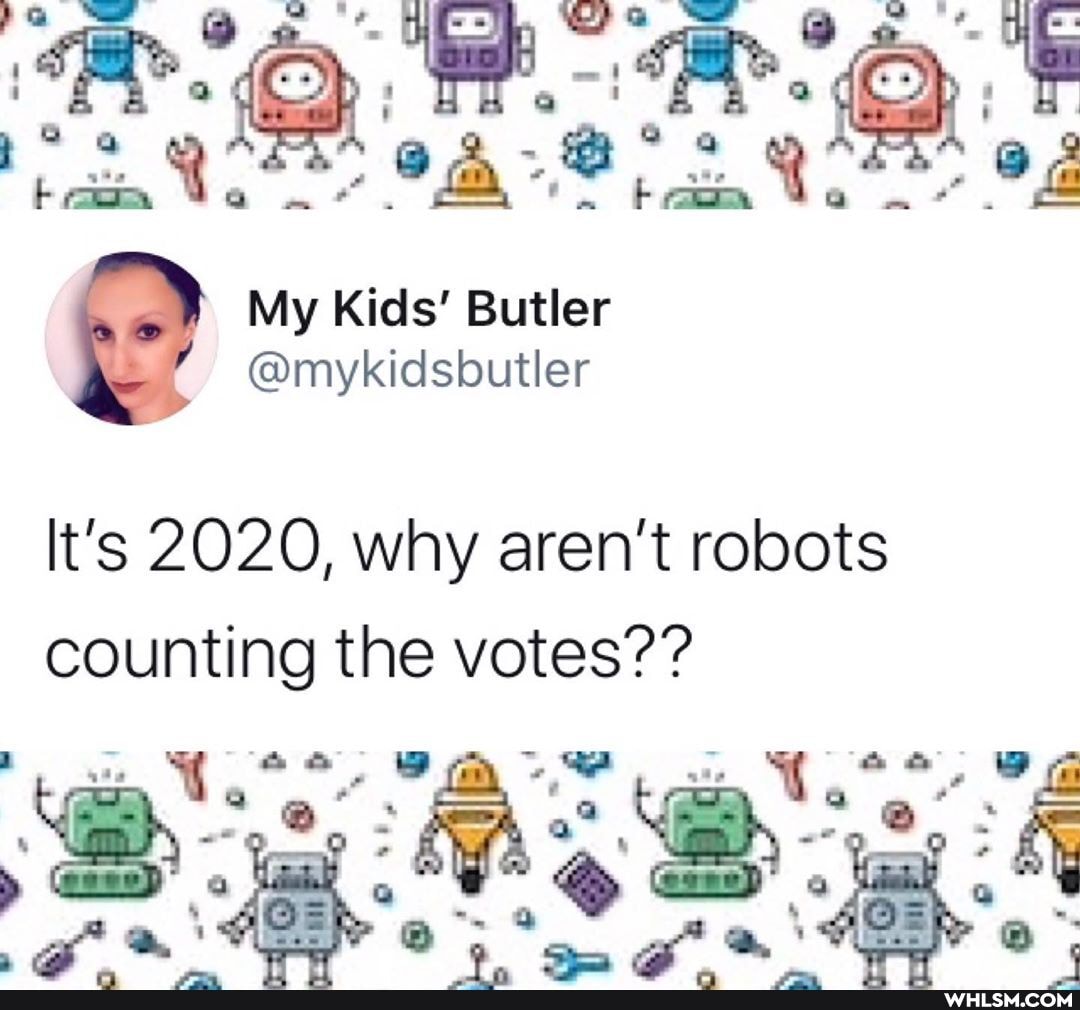 It's 2020, why aren't robots counting the votes??