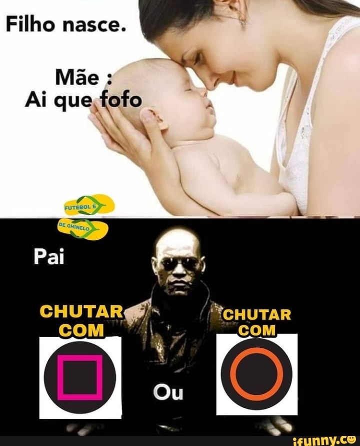 Filho nasce.
Mãe : I Ai que fofo .
NA
Pai
CHUTAR" "CHUTAR
COM COM
Ou O