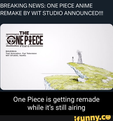 Breaking News: One Piece will get a remake made by Studio Wit. : r