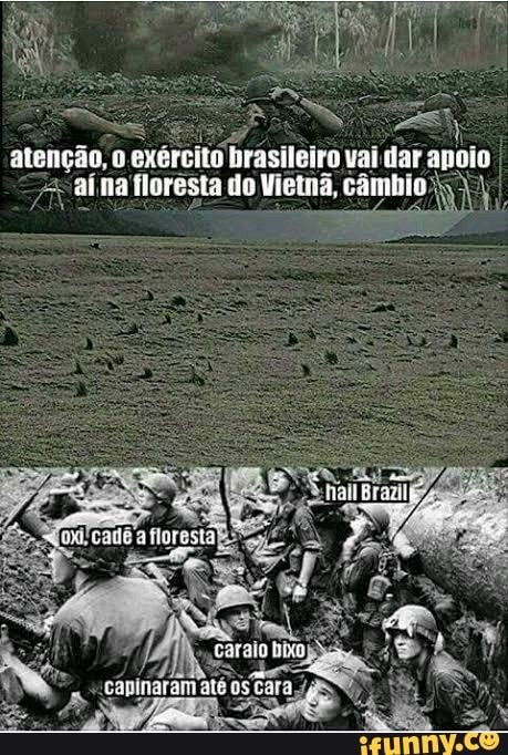 atenção, o exército brasileiro vai dar apoio I
sta)