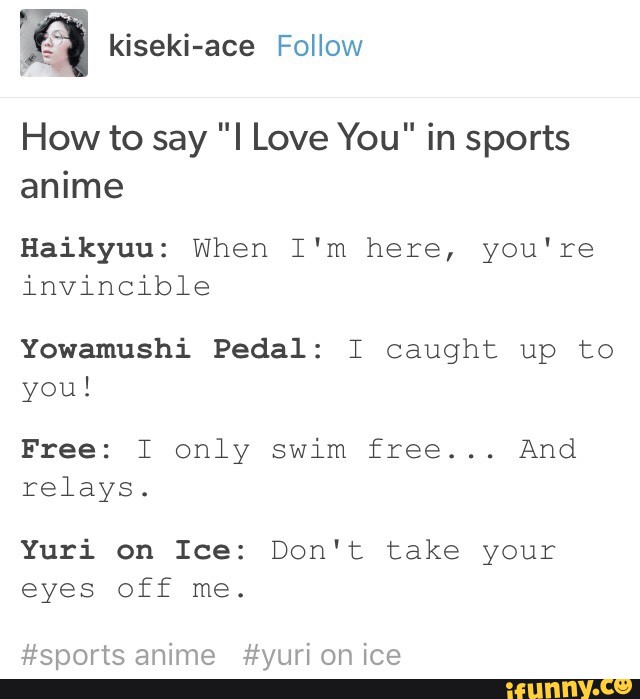 How To Say I Love You In Sports Anime Haikyuu When I M Here You Re