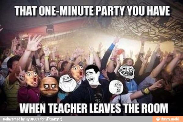 WHEN TEACHER LEAVES THE
Fr
soon
