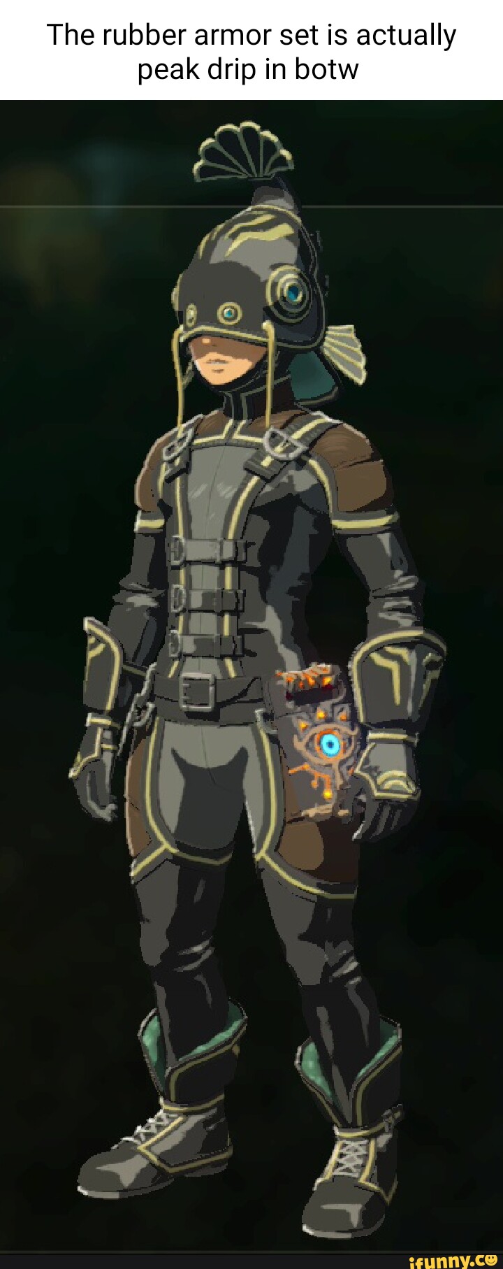 The rubber armor set is actually peak drip in botw )