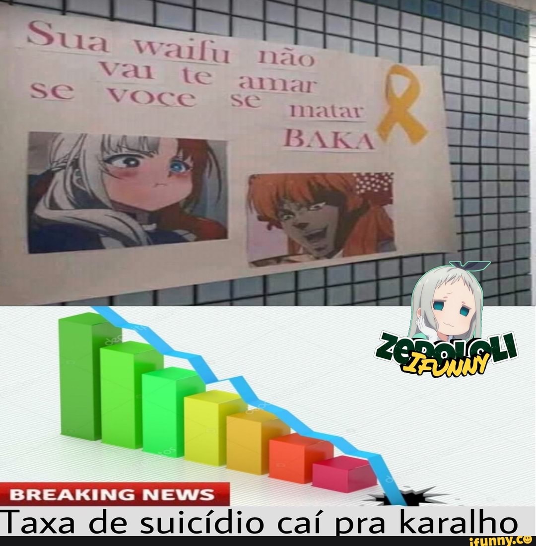 Taxa de suicídio caí pra karalho