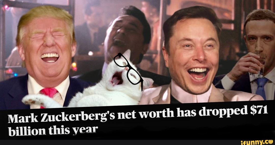 Mark Zuckerberg&rsquo;s net worth has dropped $71 billion this year - iFunny