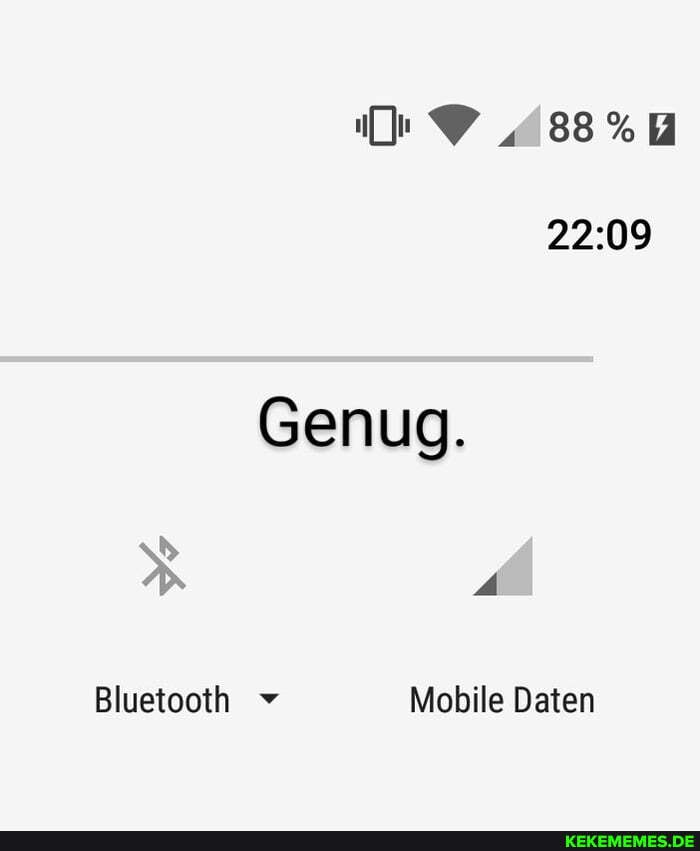 Genug.
Bluetooth v Mobile Daten