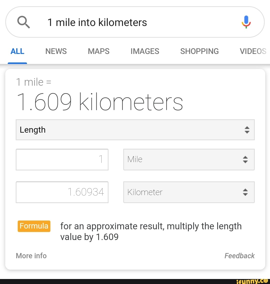 1 mile 1.609 kilometers for an approximate result, multiply the length ...