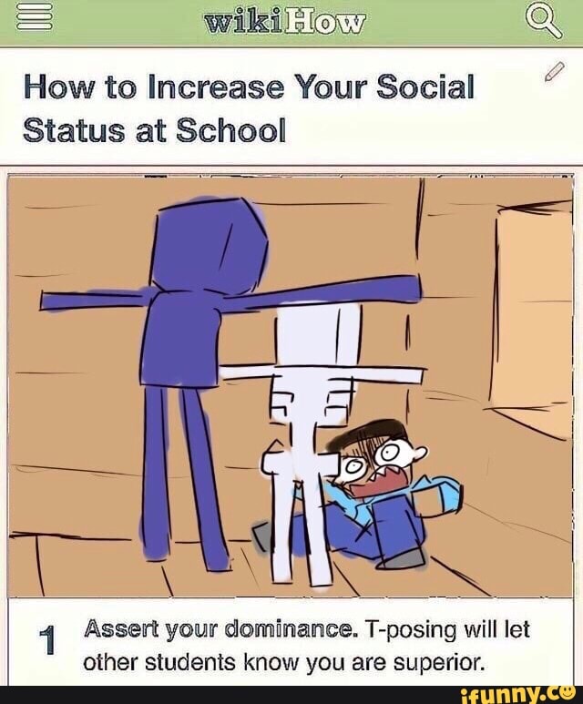 how to increase your social status in high school, T-Pose