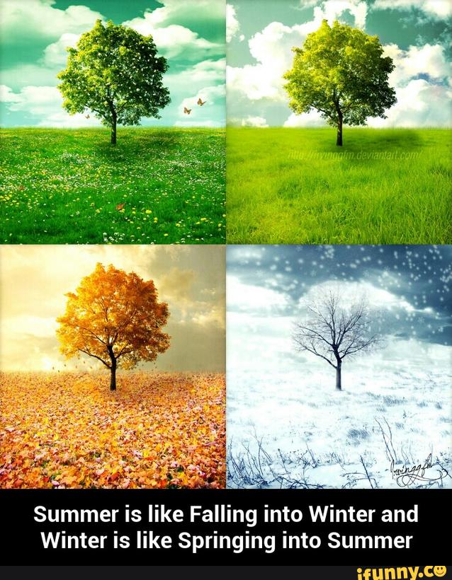 Summer is like Falling into Winter and
Winter is like Springing into Summer - Summer is like Falling into Winter and Winter is like Springing into Summer