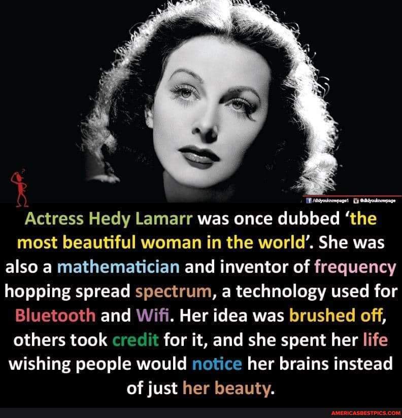 Actress Hedy Lamarr was once dubbed 'the most beautiful woman in the ...