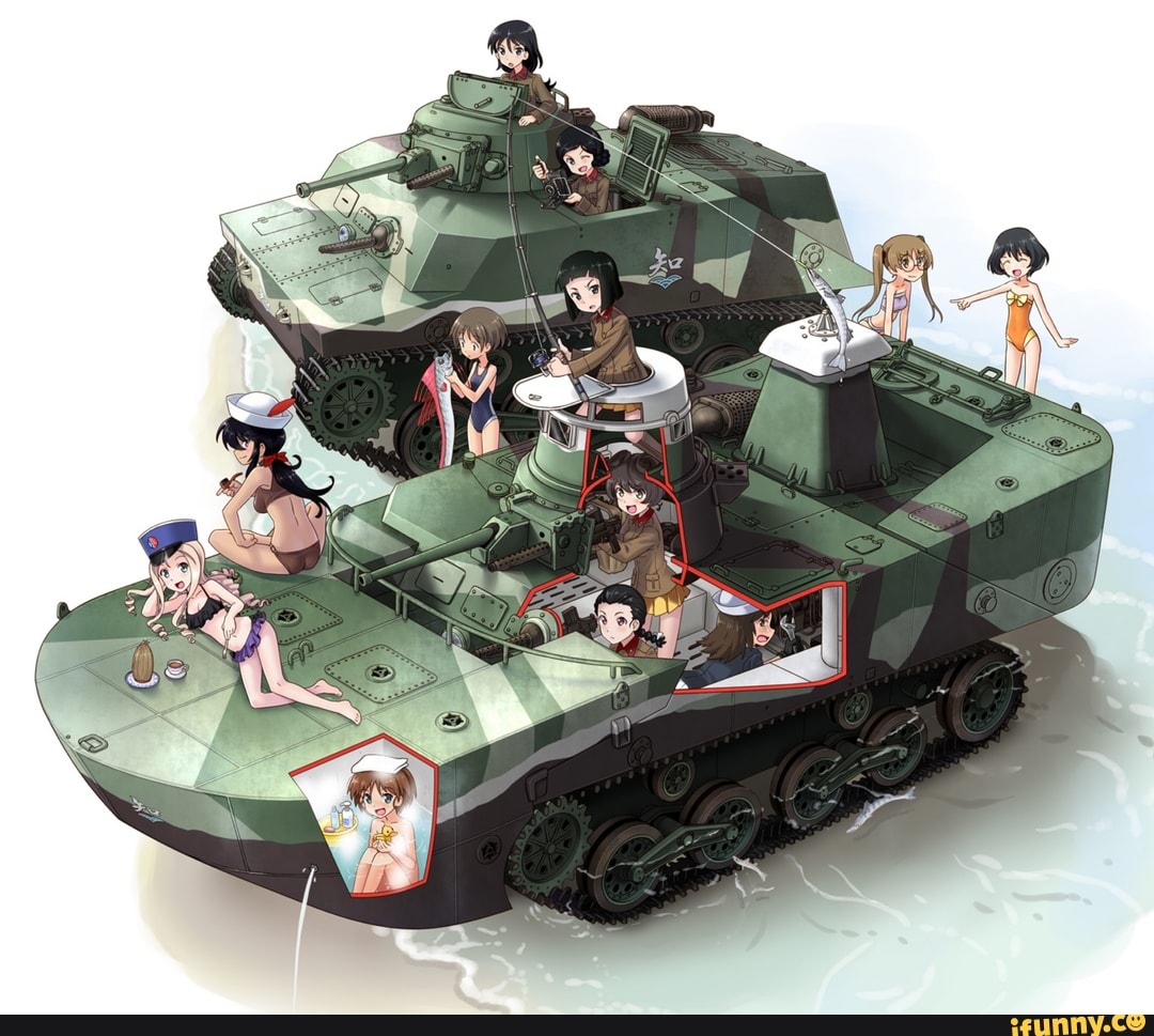 Girls und Panzer французская команда Мари