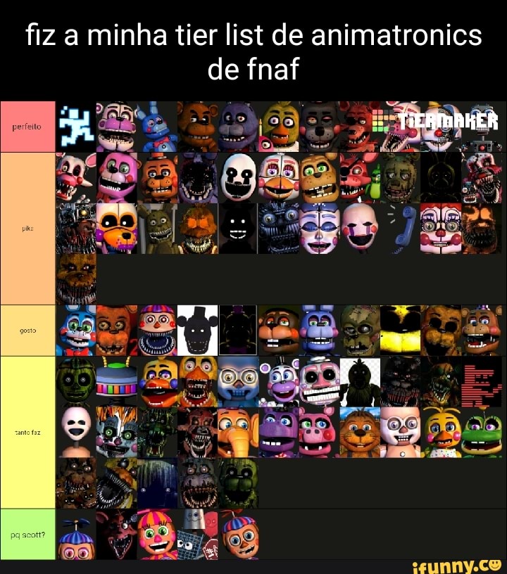 fiz-a-minha-tier-list-de-animatronics-de-fnaf-tiermaker-la-t-ot