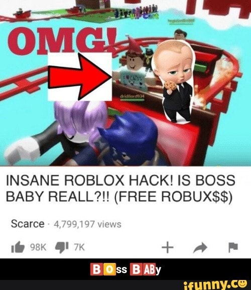 Insane Roblox Hack Is Boss Baby Reall Free Robux B Ss B Aly 0 Ss Y Ifunny - roblox boss baby