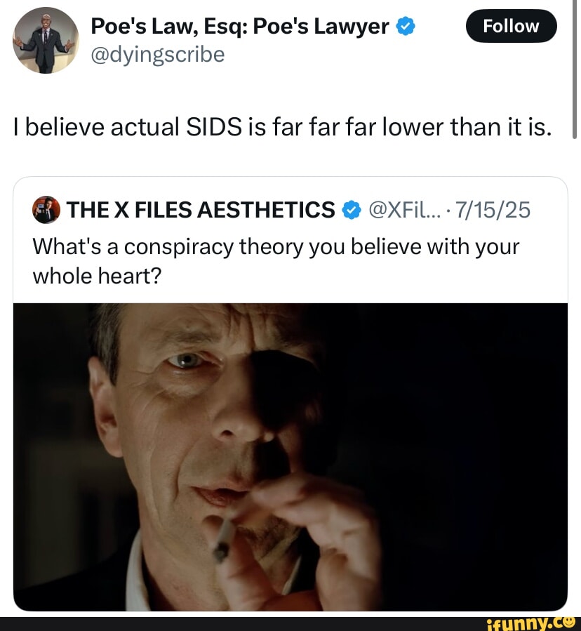 @dyingscribe Poe's Law, Esq: Poe's Lawyer @ Follow I believe actual ...