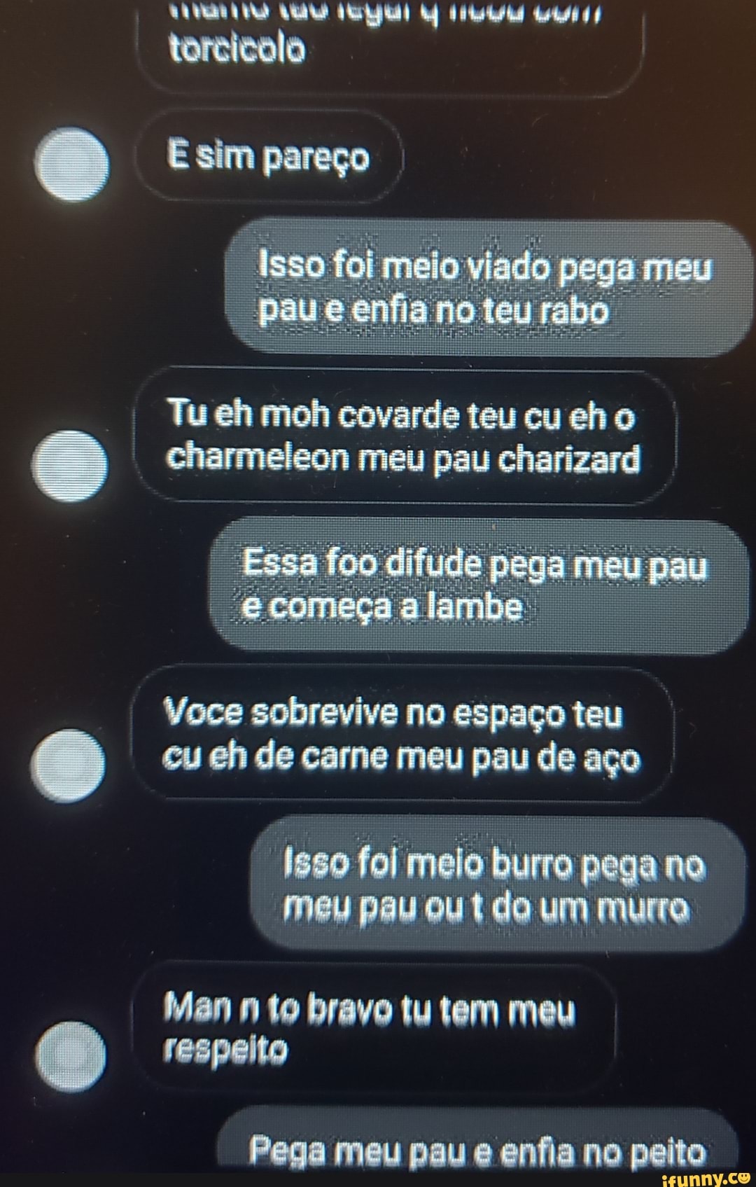 Toreicolo sim pareço Tu eh mah covarde teu cu eh o charmeleon meu pau  charizard Voce