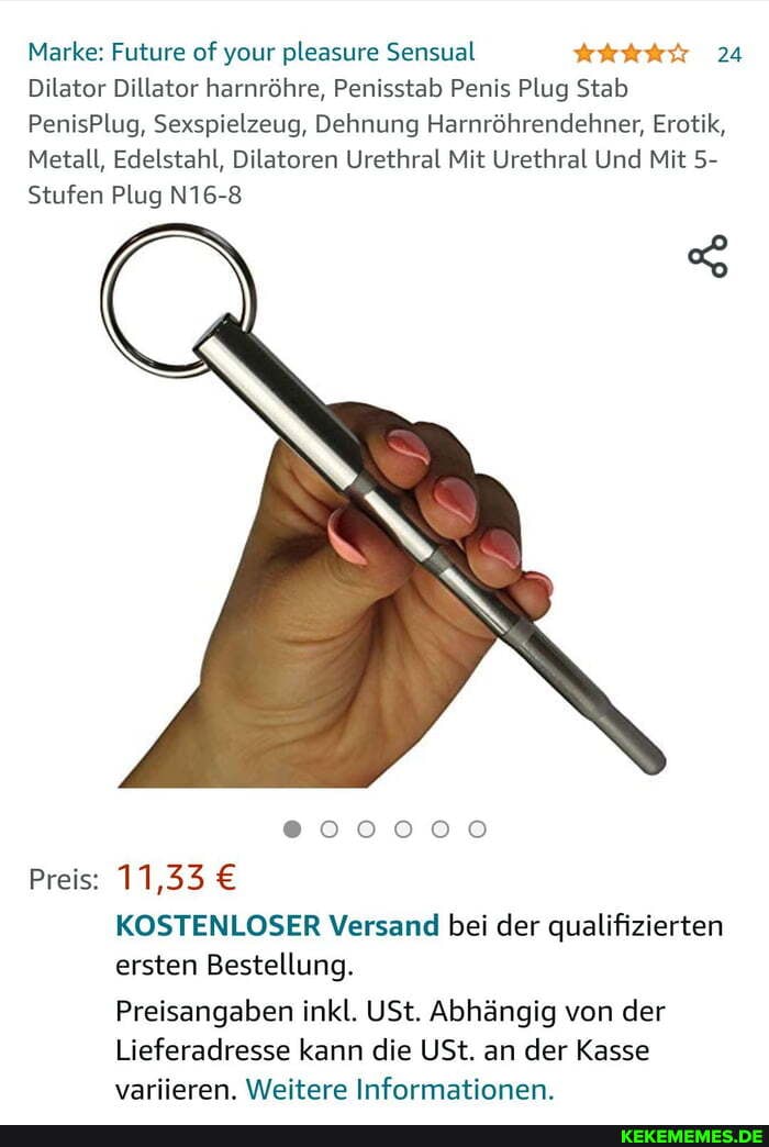 Marke: Future of your pleasure Sensual 24 Dilator Dillator harnröhre,  Penisstab Penis Plug Stab PenisPlug, Sexspieizeug,