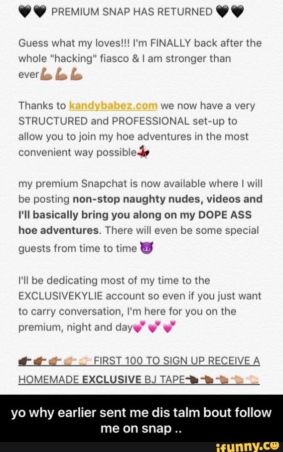 Snapchat pics premium Premium Snapchat