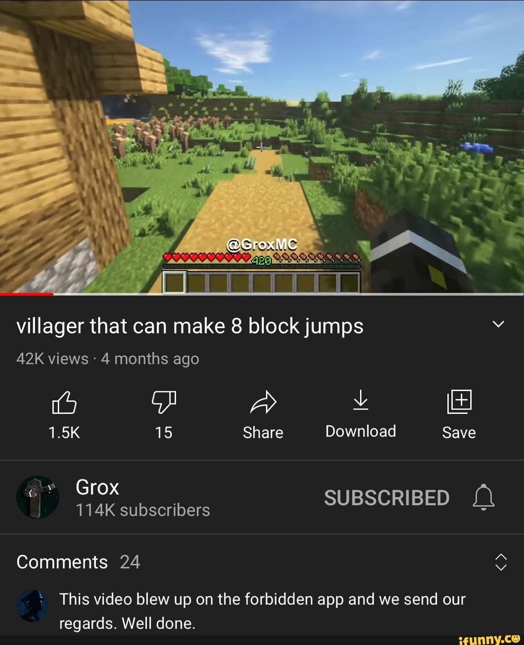 groxmc-villager-that-can-make-8-block-jumps-views-4-months-ago-1-5k-15