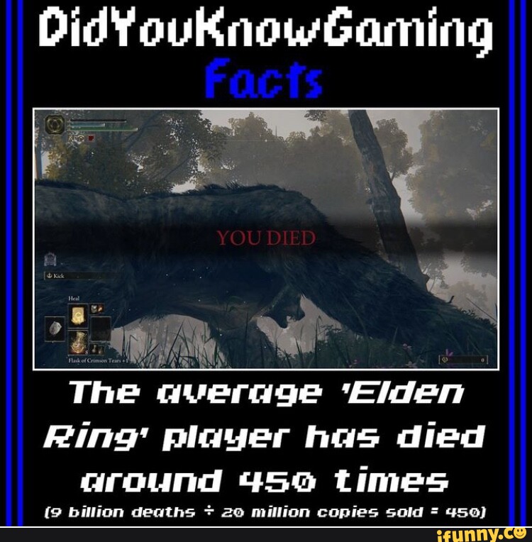 DidYouKnowGaming Facts The Average Elden Ring Player Has Died Around   Fb48387020f73b3c5e0d1fa4f9448cb4f3ccfadd77ef678485701b86bf7567da 1 