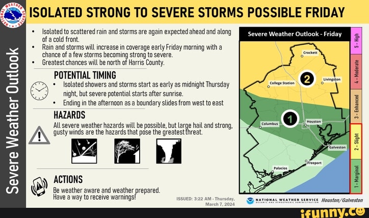 Isolated Strong To Severe Storms Possible Friday Severe Weather Outlook 