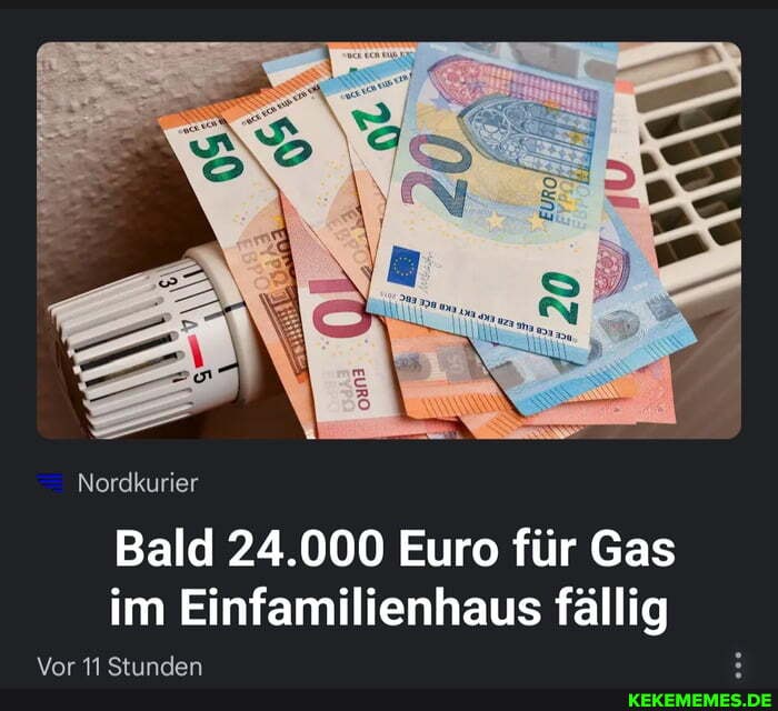 Bald 24.000 Euro fur Gas im Einfamilienhaus fallig