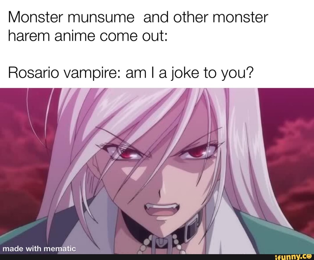 Monster munsume and other monster harem anime come out: Rosario vampire ...