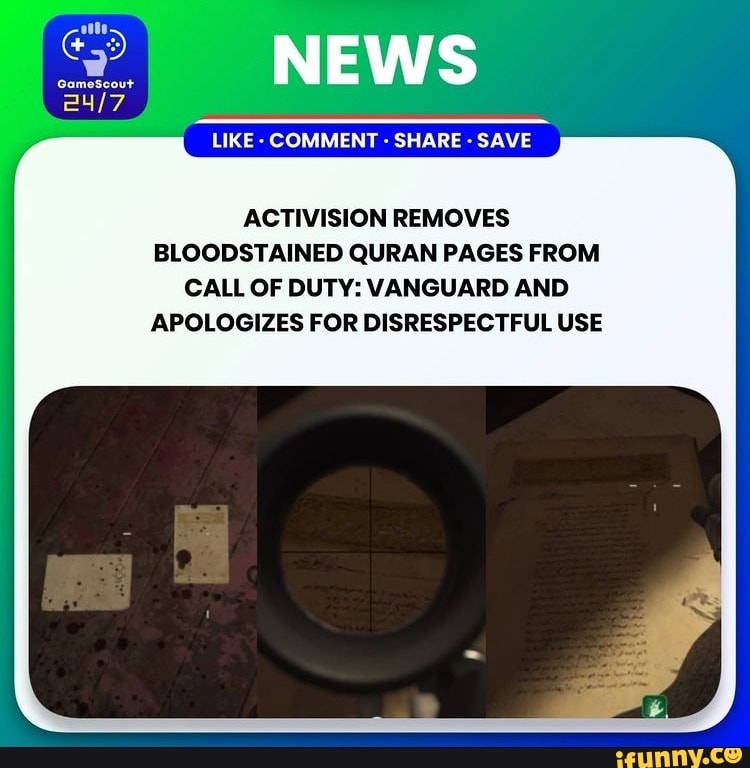 Activision Apologises and Removes 'Insensitive' Quran Pages from