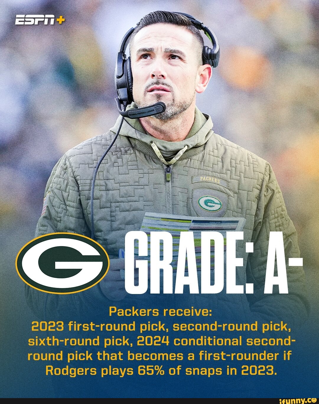 GRADE Packers receive 2023 firstround pick, secondround pick, sixth